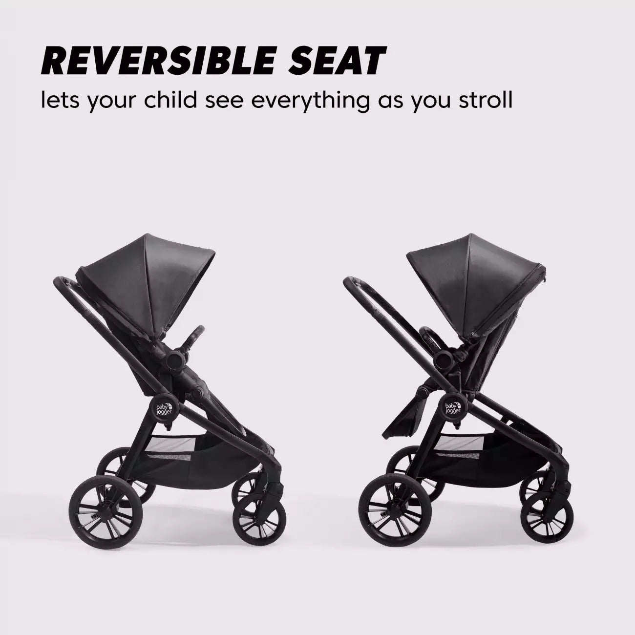 Baby Jogger City Sights Bundle - Rich Black (stroller + carrycot + weather shield + b.bar)