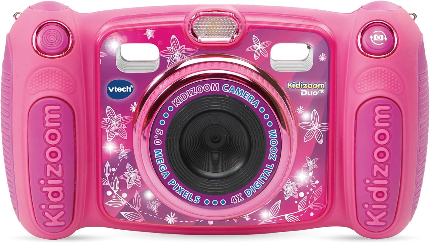 VTech Kidizoom Duo Camera 5.0, Kids 5MP Camera with Colour Display, For Photos, Selfies & Videos, 4X Digital Zoom, Games, Photo Editing & Effects, for Infants aged 3, 4, 5, 6, 7 + years, Pink