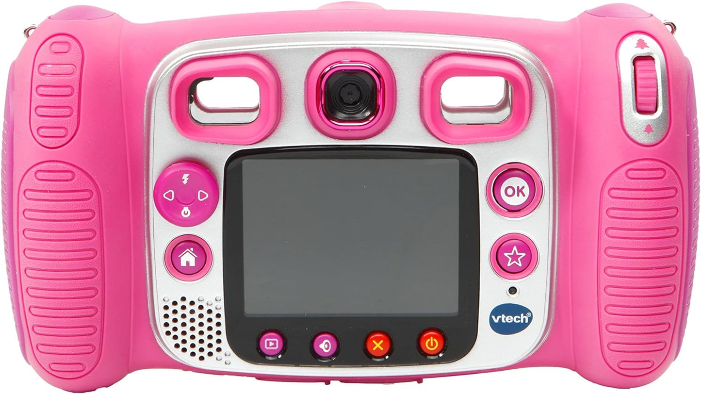 VTech Kidizoom Duo Camera 5.0, Kids 5MP Camera with Colour Display, For Photos, Selfies & Videos, 4X Digital Zoom, Games, Photo Editing & Effects, for Infants aged 3, 4, 5, 6, 7 + years, Pink