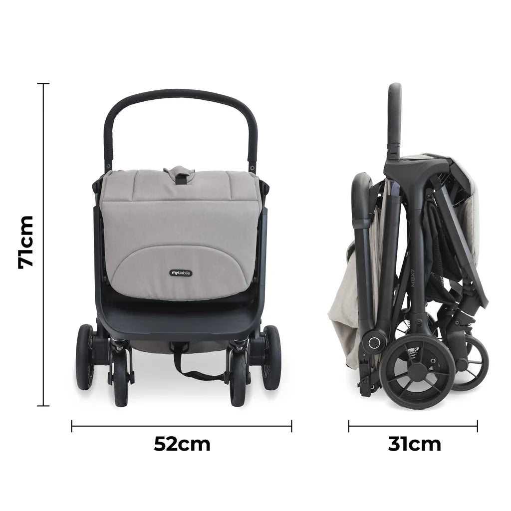 My Babiie MBX7 Auto-Fold Stroller - Camel