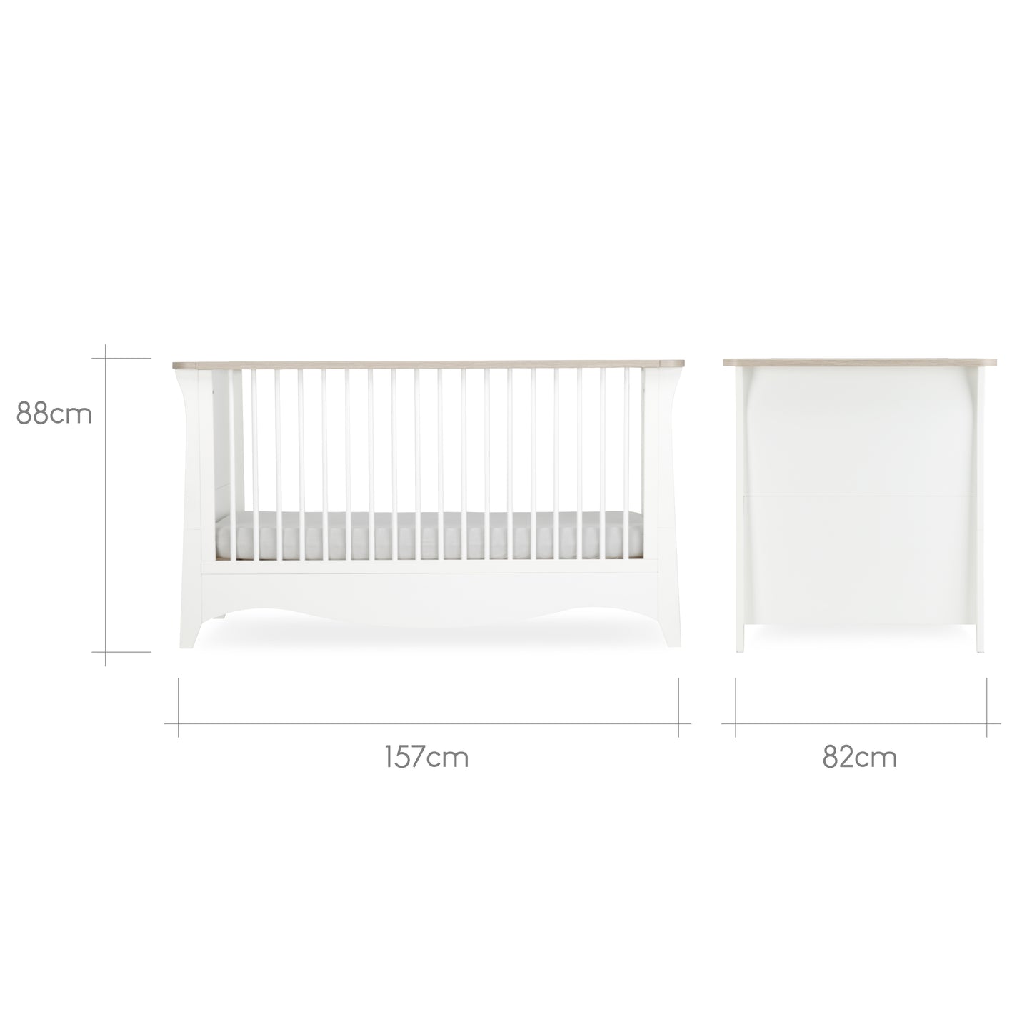 Cuddleco Clara 3pc Set- White & Ash