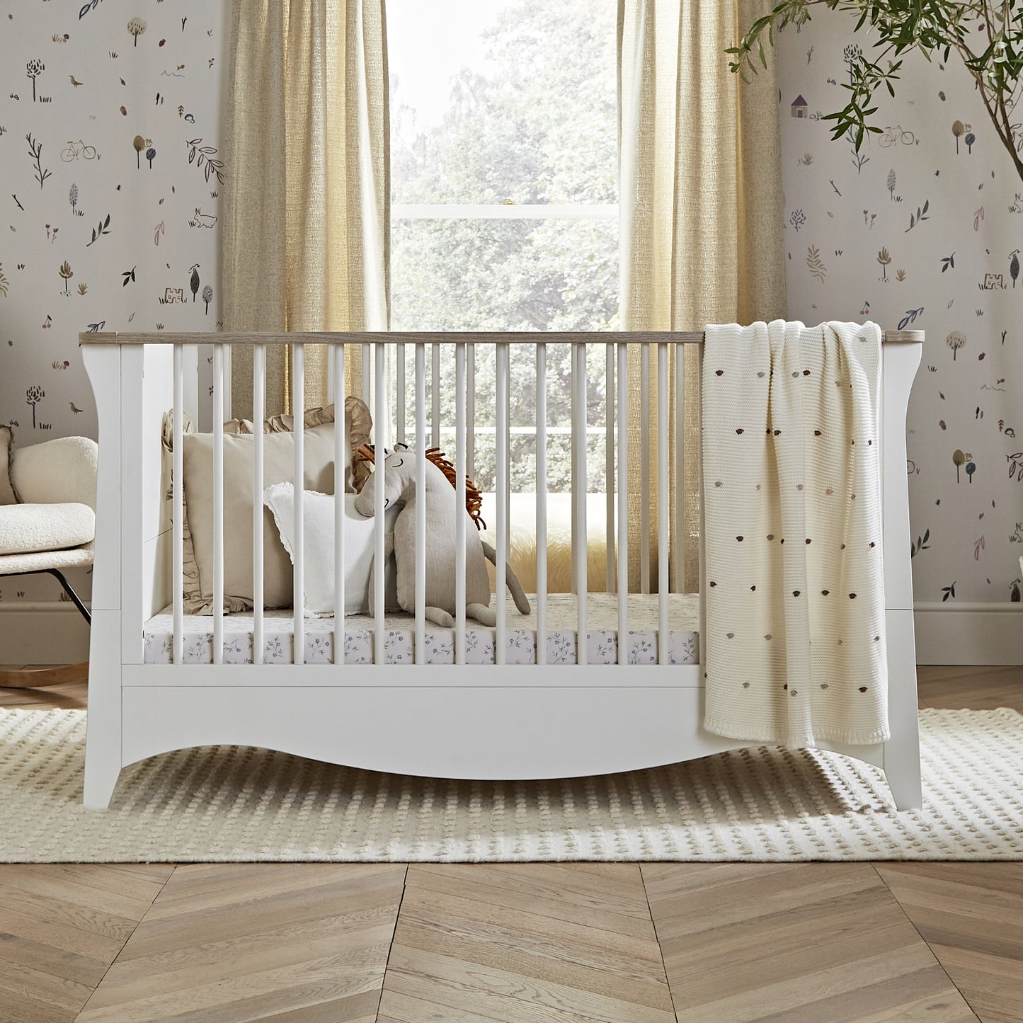 Cuddleco Clara 3pc Set- White & Ash