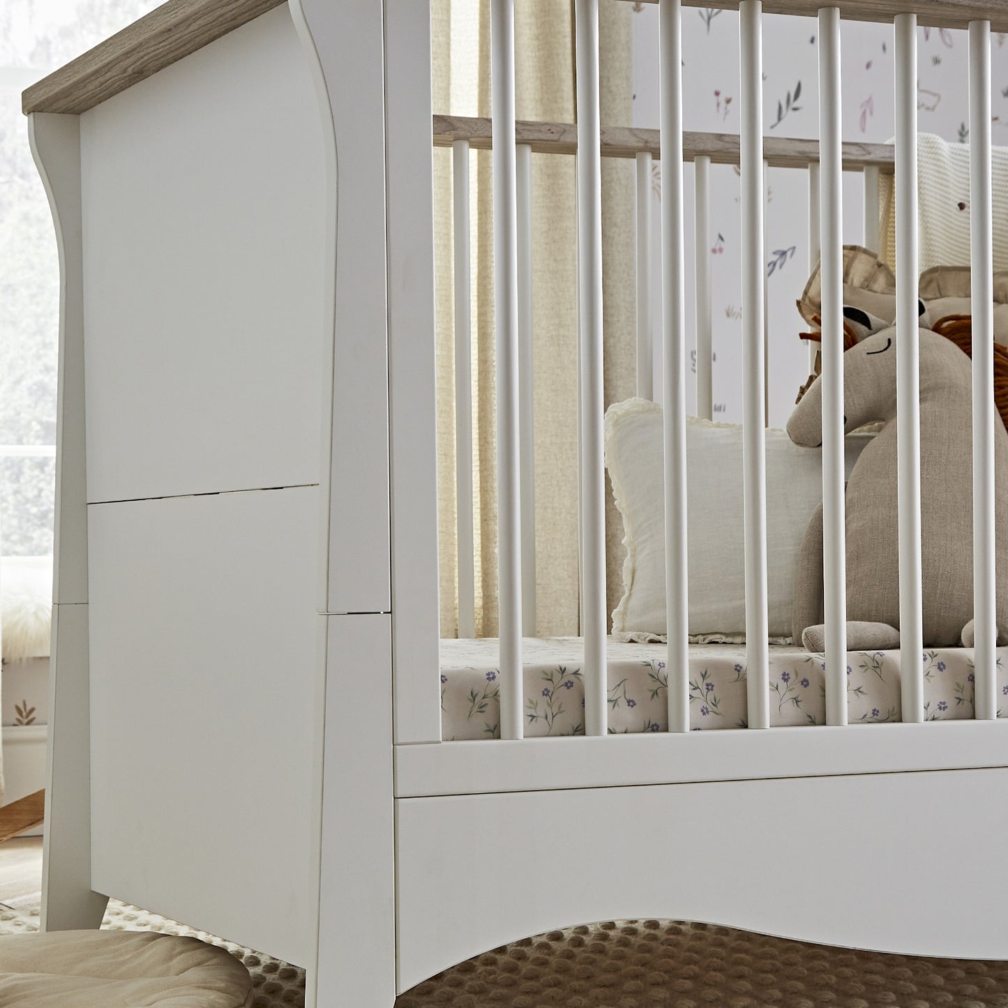 Cuddleco Clara 3pc Set- White & Ash