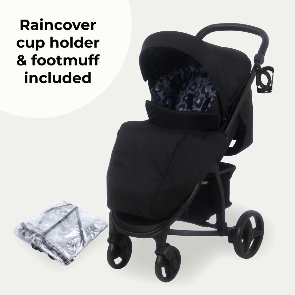 My Babiie MB200i 3-in-1 Travel System with i-Size Car Seat - Dani Dyer Black Leopard