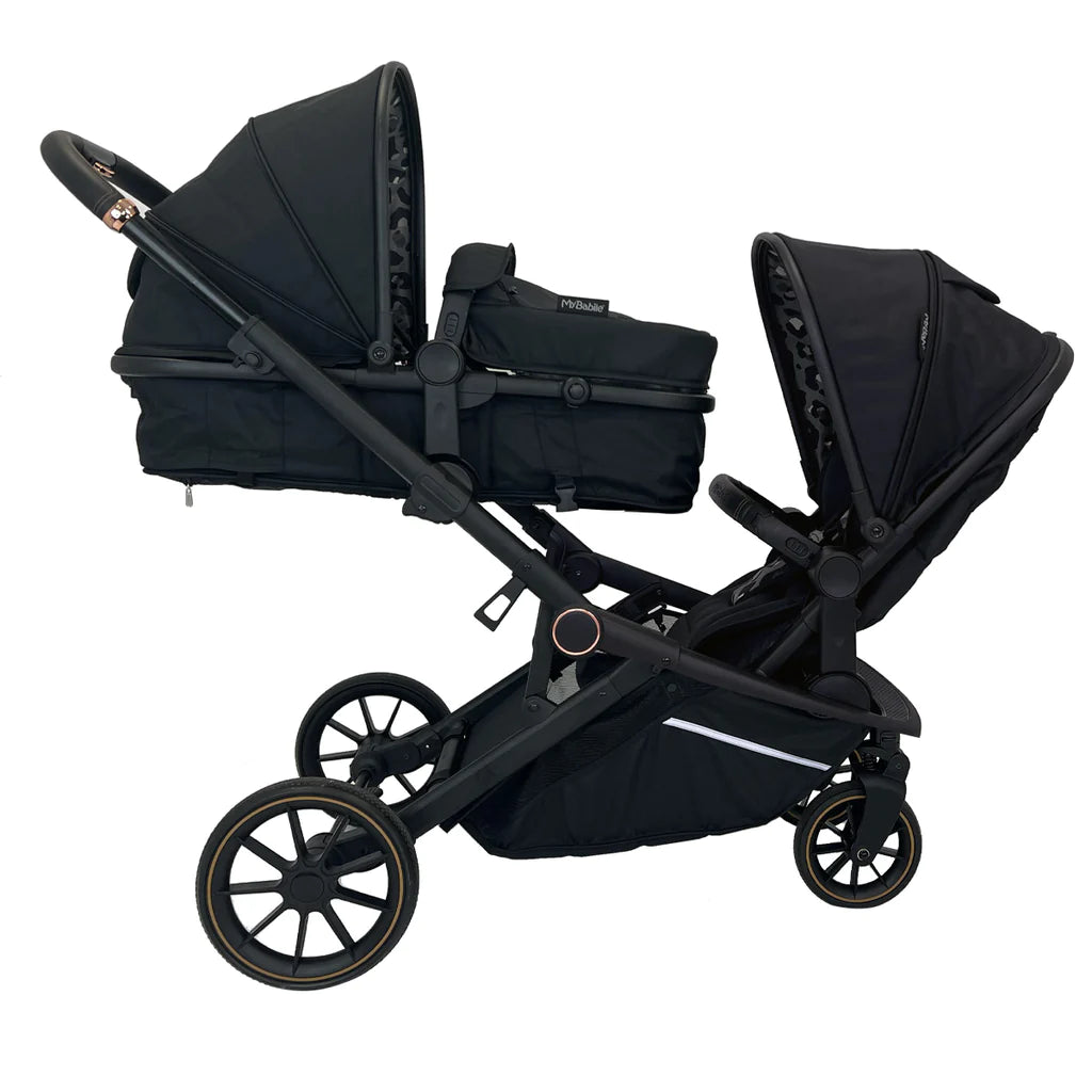 My Babiie MB33 Dani Dyer Black Leopard Tandem Pushchair