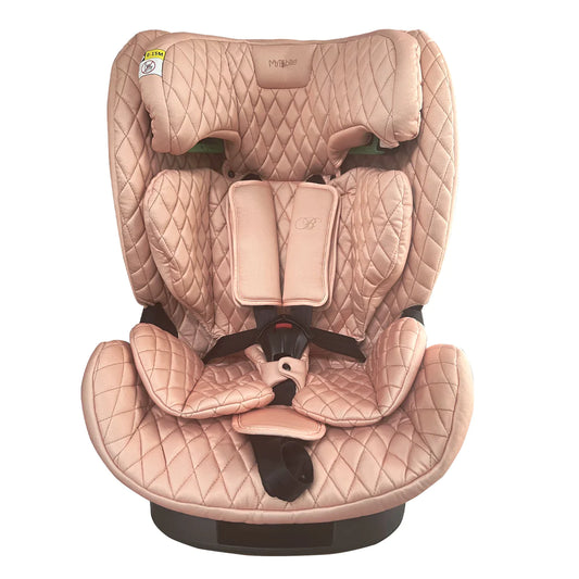 My Babiie MBCS123 i-Size (76-150cm) Car Seat - Billie Faiers Quilted Blush