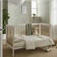 CuddleCo Nola 3pc Set Changer, Cot Bed and Clothes Rail - White & Natural