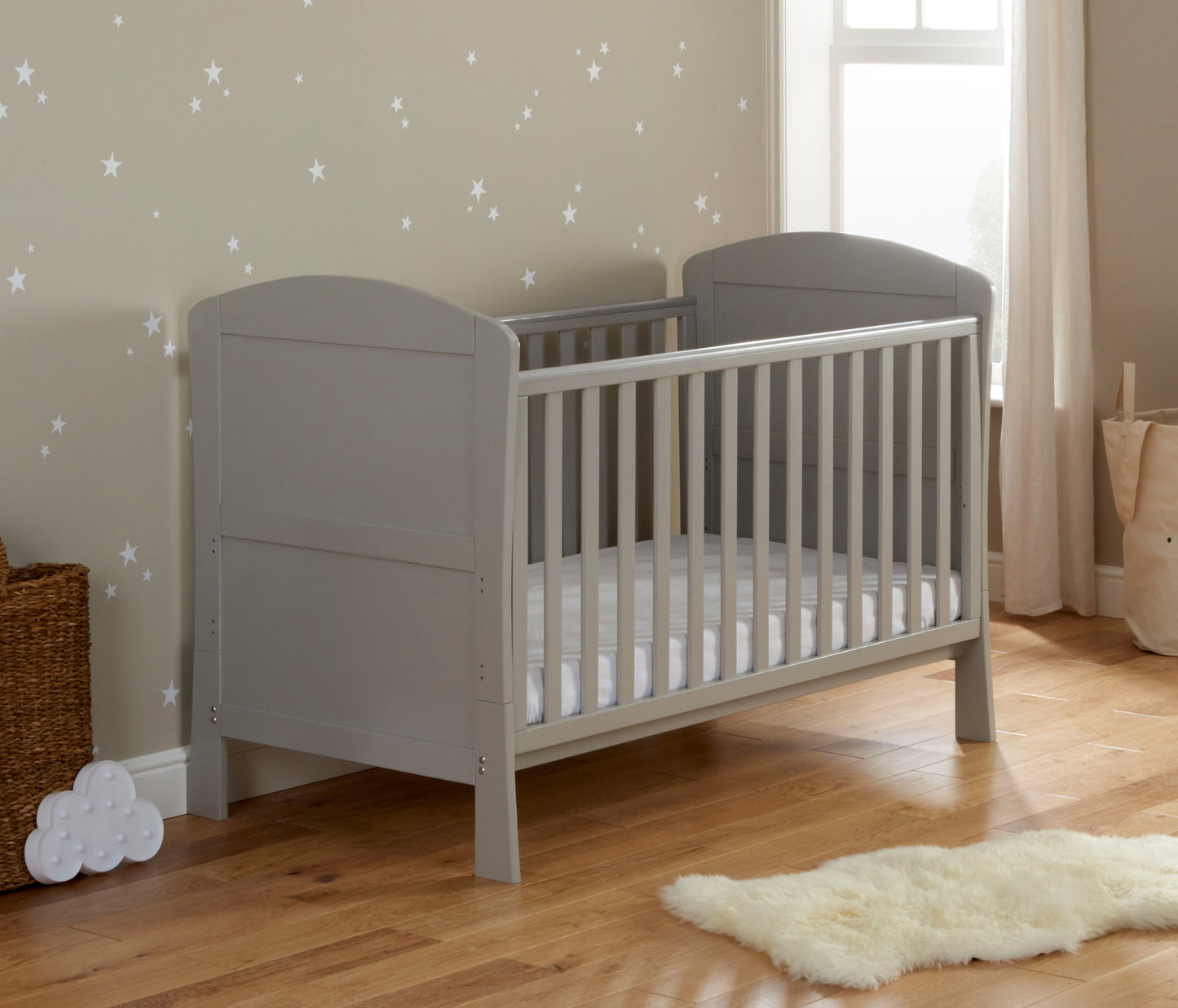 Aston Dropside Cot Bed - Grey