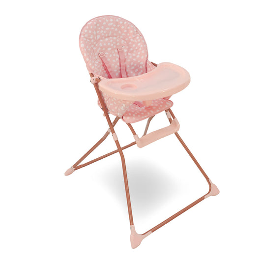 My Babiie Compact Highchair- Pink Dalmatian