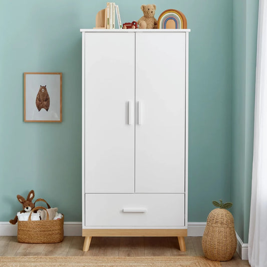 Mona Nursery Wardrobe – White