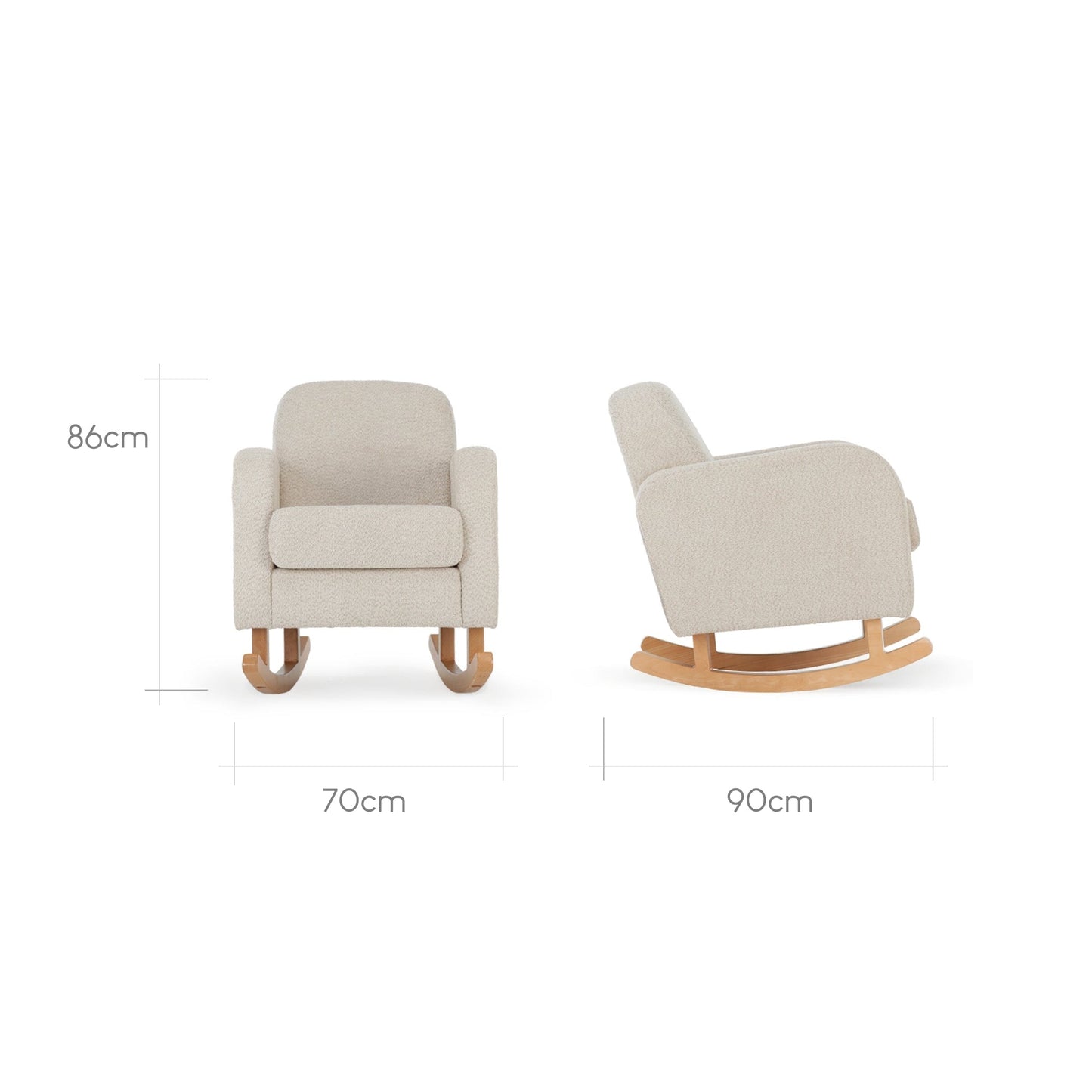 Etta Boucle Nursing Chair - Mushroom