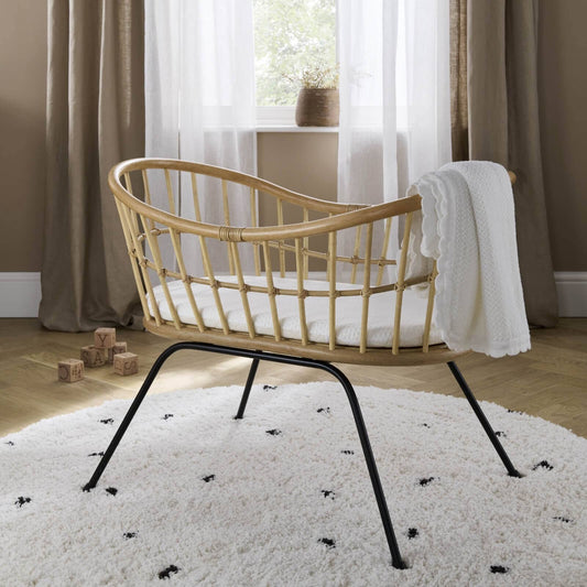 Aria Wave Crib - Rattan