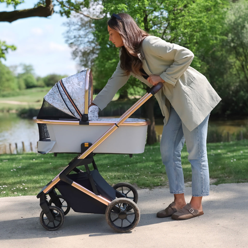 MB500 3-in-1 Travel System with Base - Rose Gold Marble