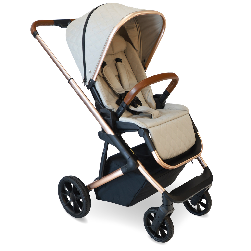 My Babiie MB500 3-in-1 Travel System with Base - Rose Gold Stone