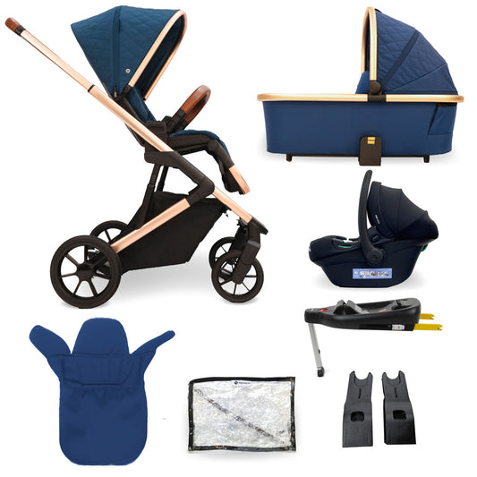 My Babiie MB500 3-in-1 Travel System with Base - Opal Blue