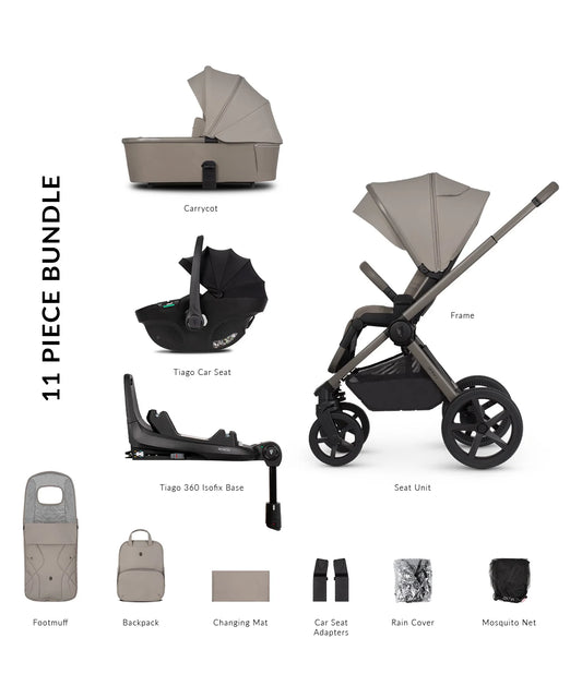 Venicci Upline 2 3 In 1 + 360° Tiago Isofix Base- Taupe