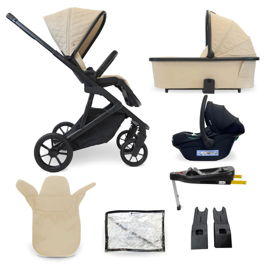 My Babiie MB500 3-in-1 Travel System with Base - Almond