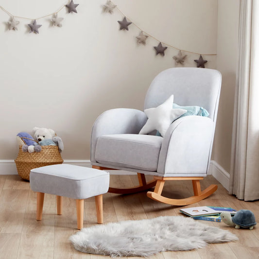 Freya Nursing Chair with Footstool – Grey