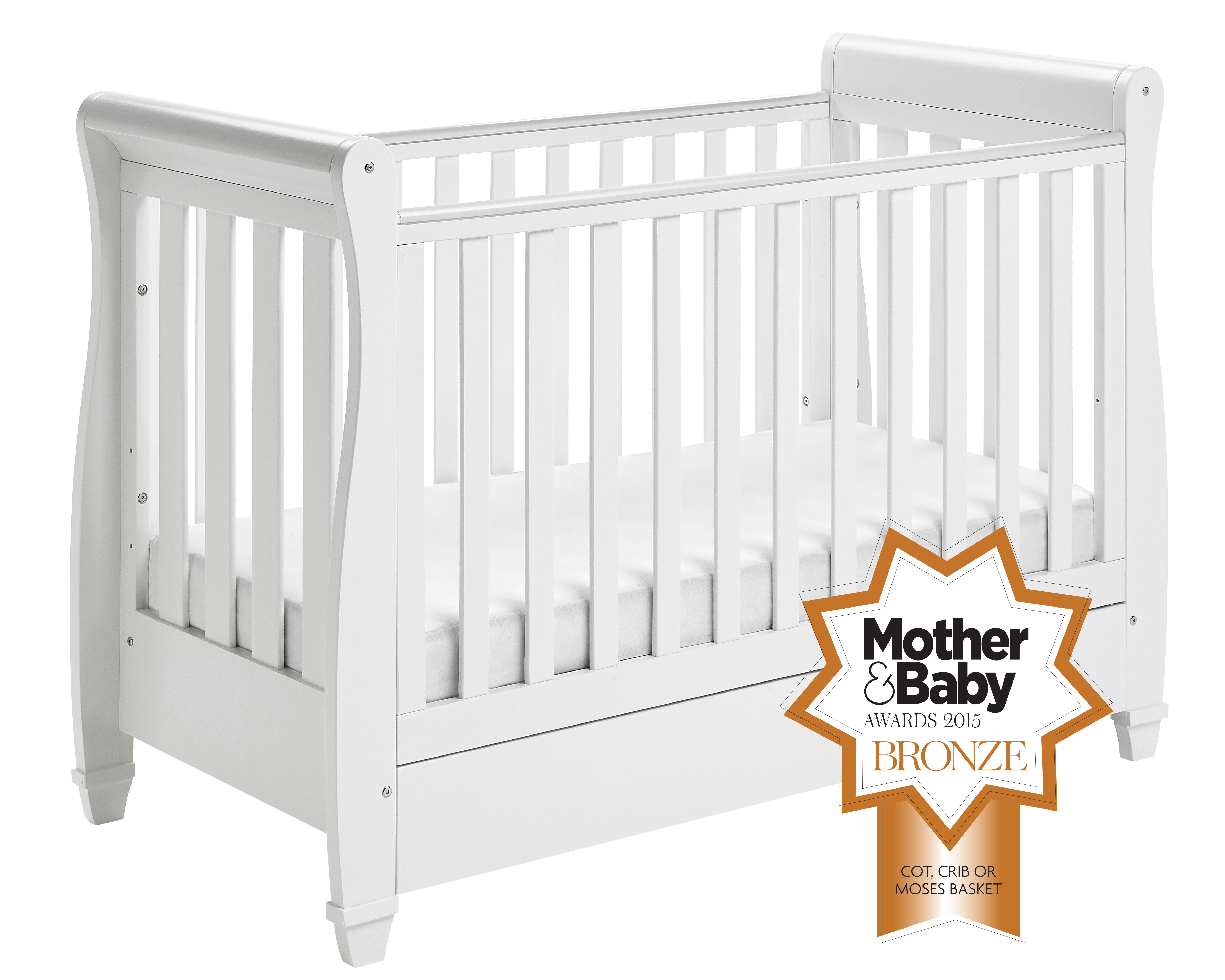 Baby eva sleigh store cot bed