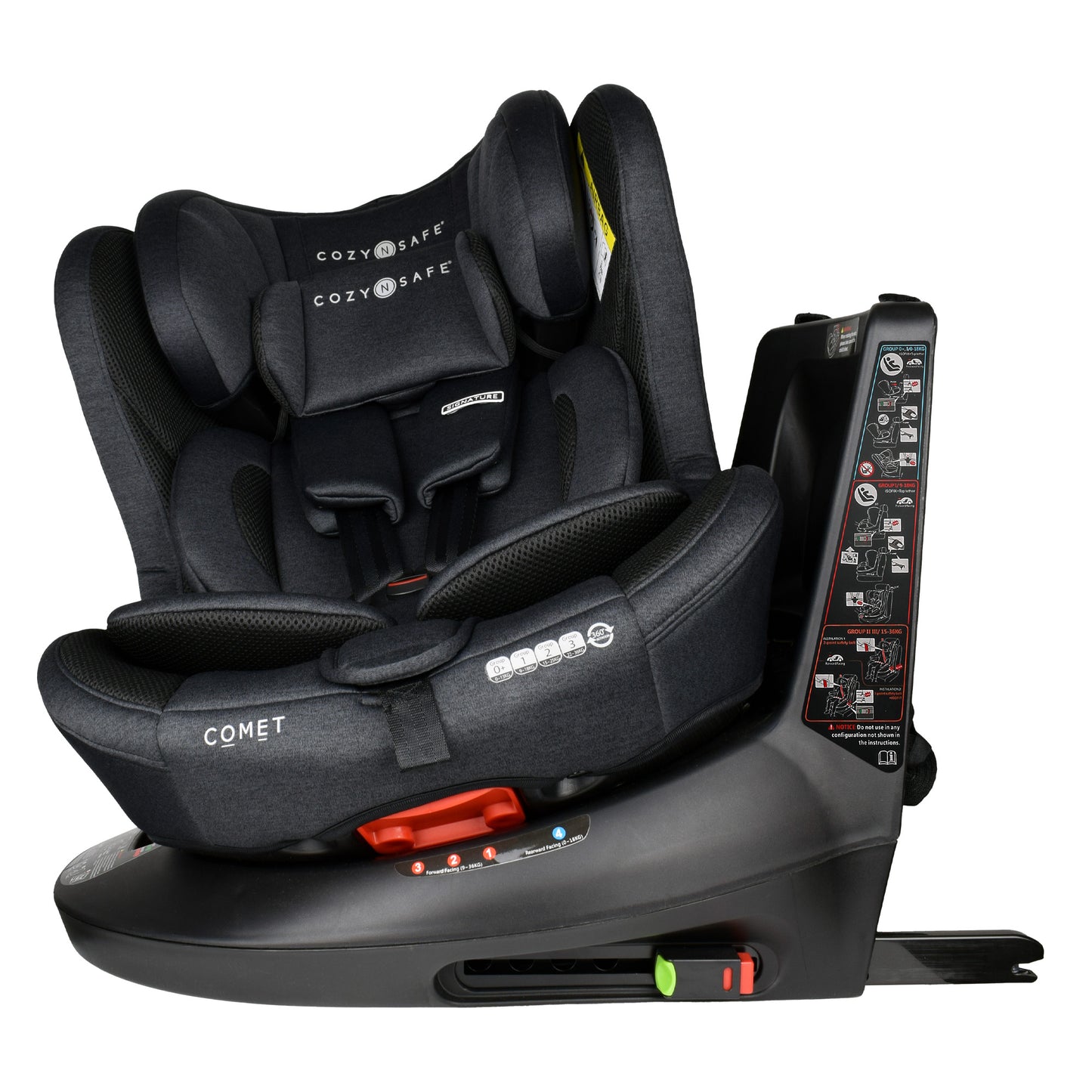 Comet 360° Group 0+/1/2/3 Child Car Seat - Graphite