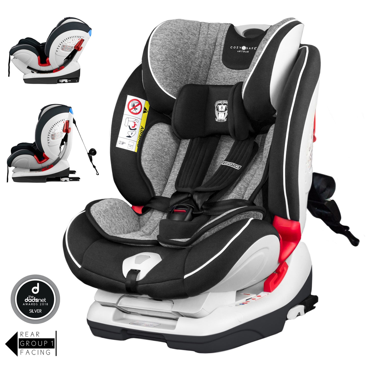 Arthur Group 0+/1/2/3 Child Car Seat - Graphite