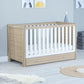 Luno Cot Bed With Drawer - Oak White