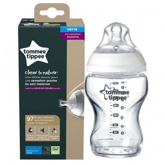 Tommee Tippee Closer To Nature Glass Bottle 250ml 9oz