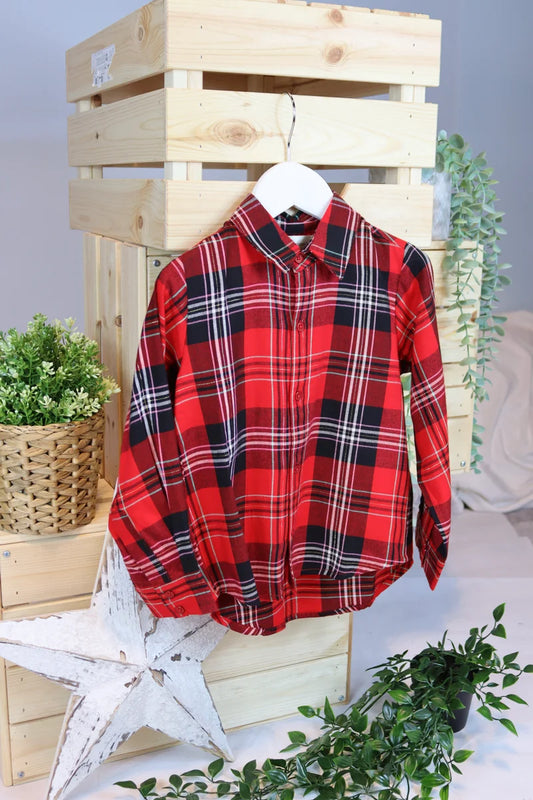 Tartan Shirt Junior Boy High Risk Red